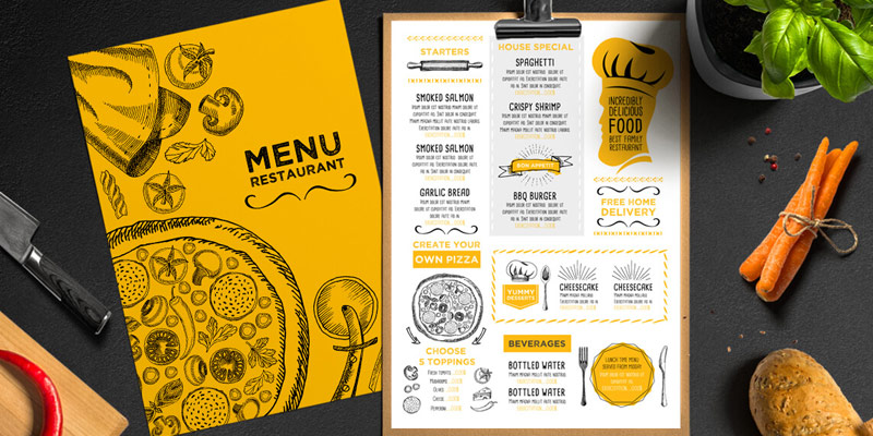 Дизайн меню для ресторана